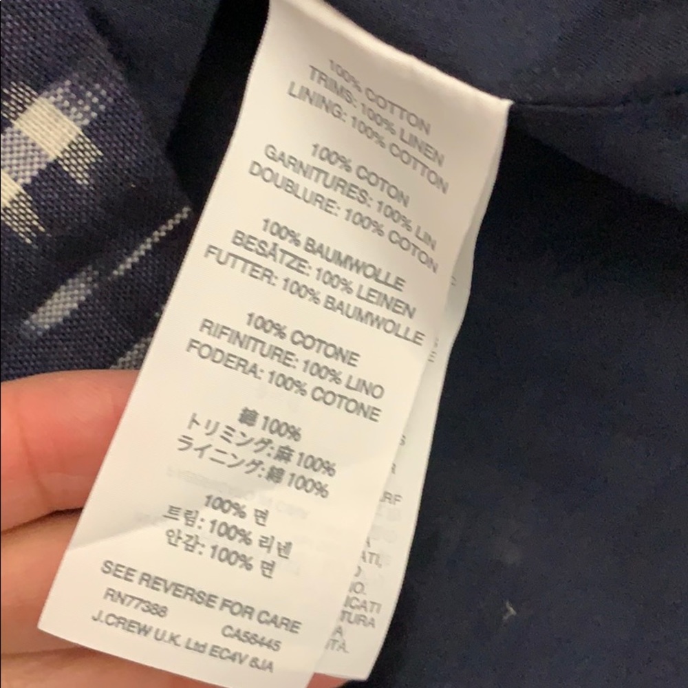 J.Crew Navy Blue Ikat Wrap Dress - Picture 7 of 7